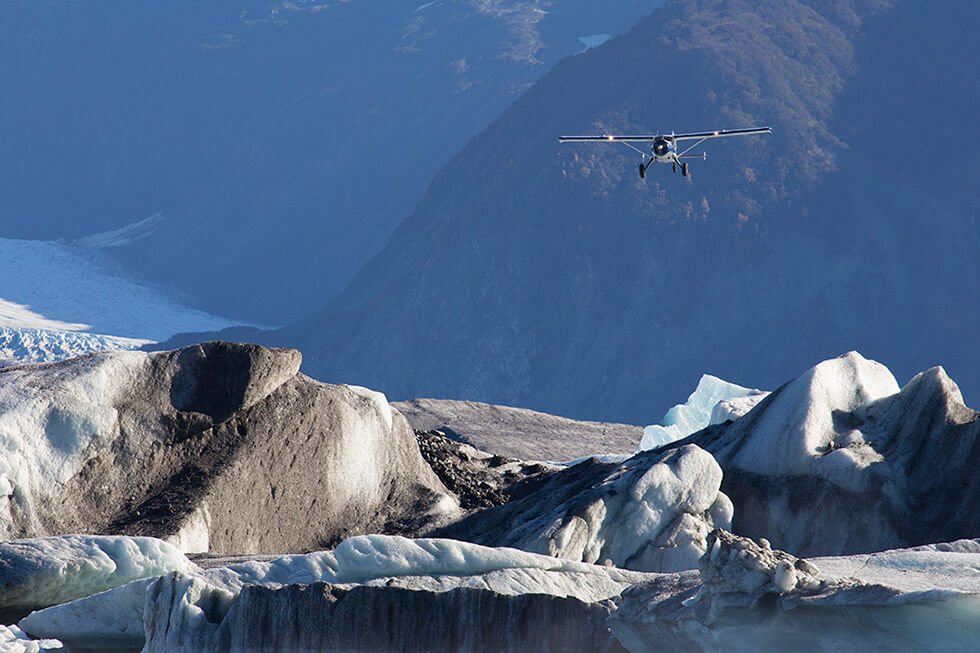 Close viewing on our Glacier Bay Flightseeing